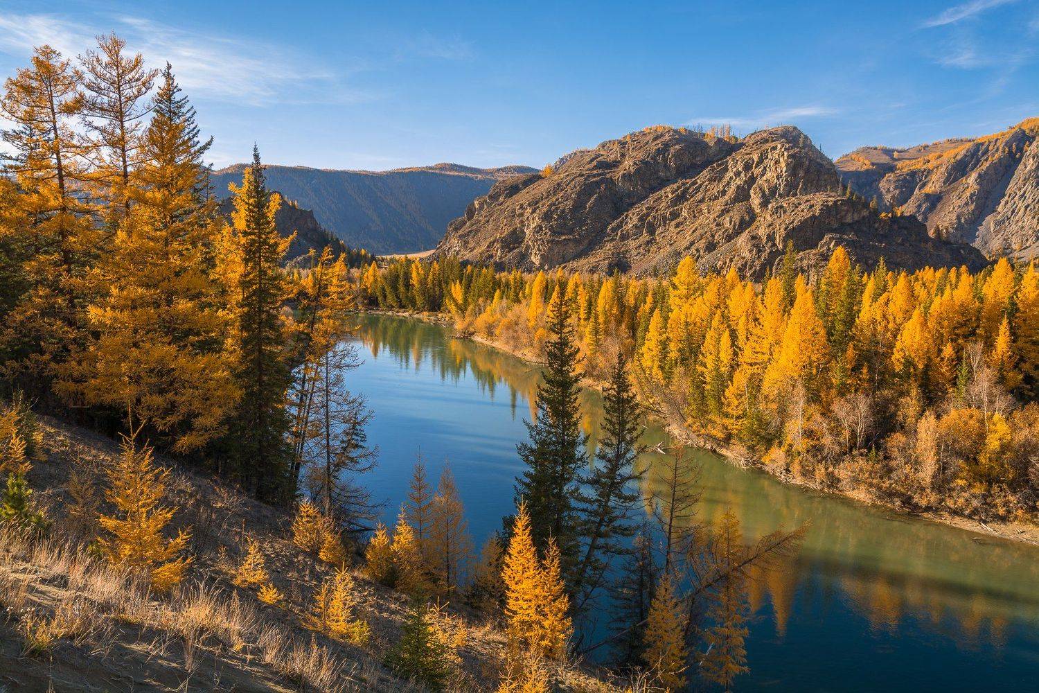 россия, горный алтай, река чуя, осень, Андрей Поляков