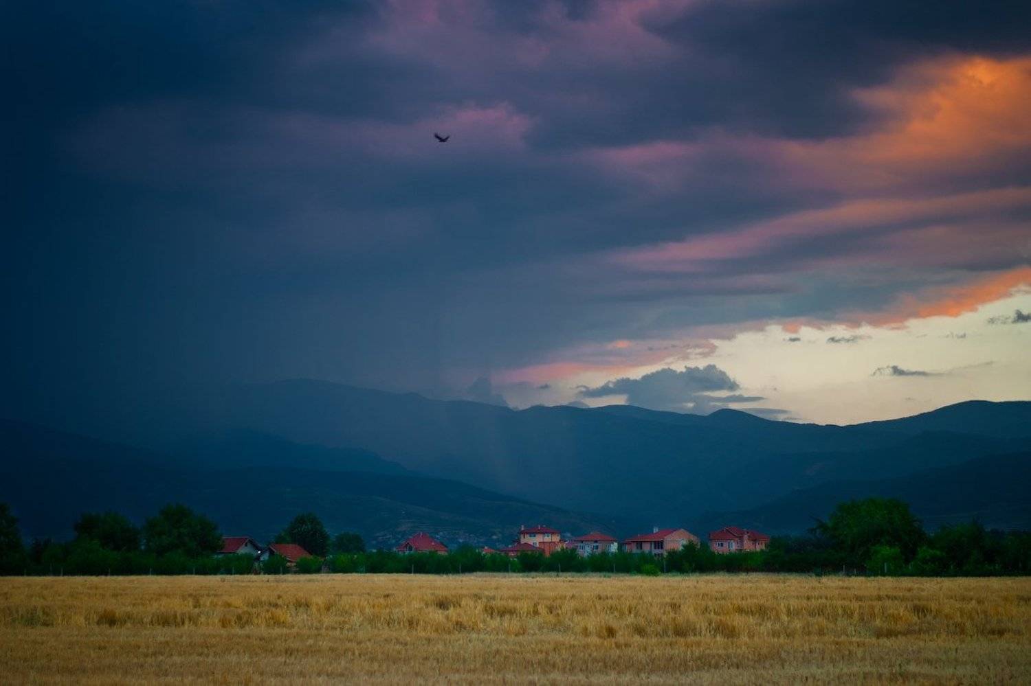 Болгария, Вечер, Ворон, Горы, Дождь, Закат, Облака, Природа, Александра Александрова