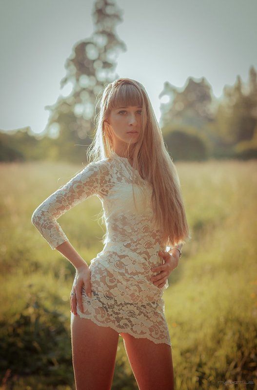 девушка, портрет, гламур, лето, природа Настя фото превью