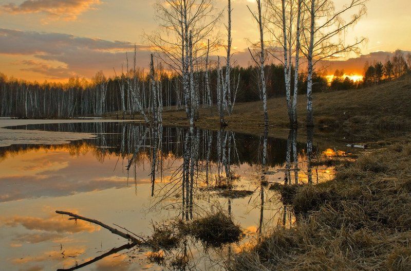 Апрельский вечер исчезающего льда фото превью