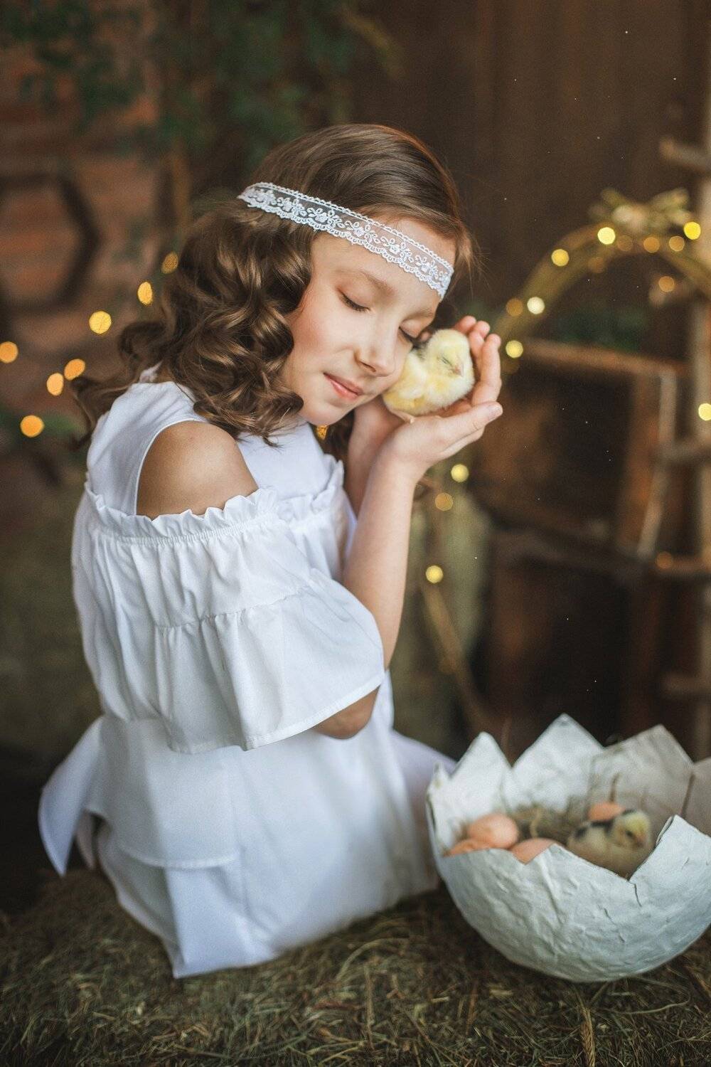 цыпленок, девочка, ребенок, пасха, питомец, птица, портрет, милый, Мила Шелест