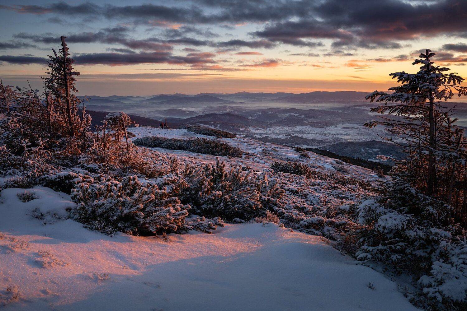 mountains, autumn, poland, slovakia, sunrise, Michał Kasperczyk