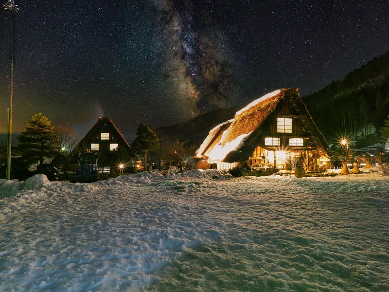 #Japan #Shirakawago Light-up on Winter фото превью