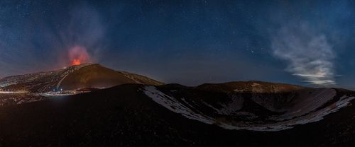 A magical night on the Etna volcano
