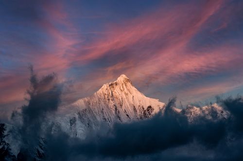 Kawagebo peak in Meili mountain china yunnan .the altitude 6740 meters