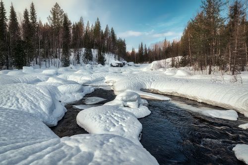 Фактура заполярной реки