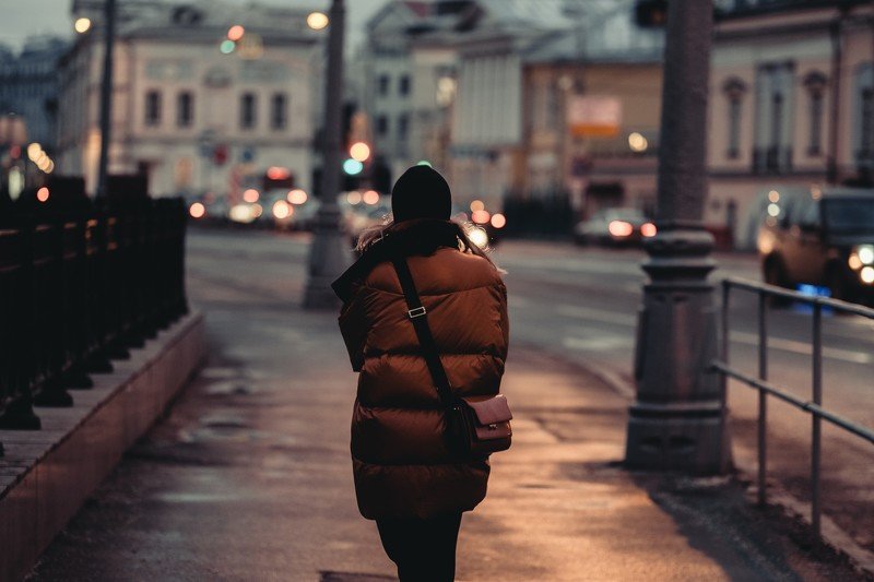 москва, город, вечер, свет, покой, одиночество, стрит Москвавечер фото превью