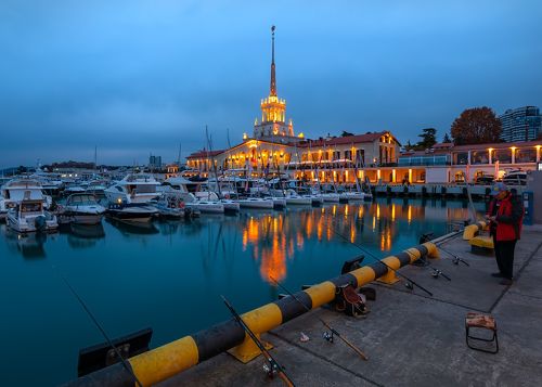 Ночной город Сочи