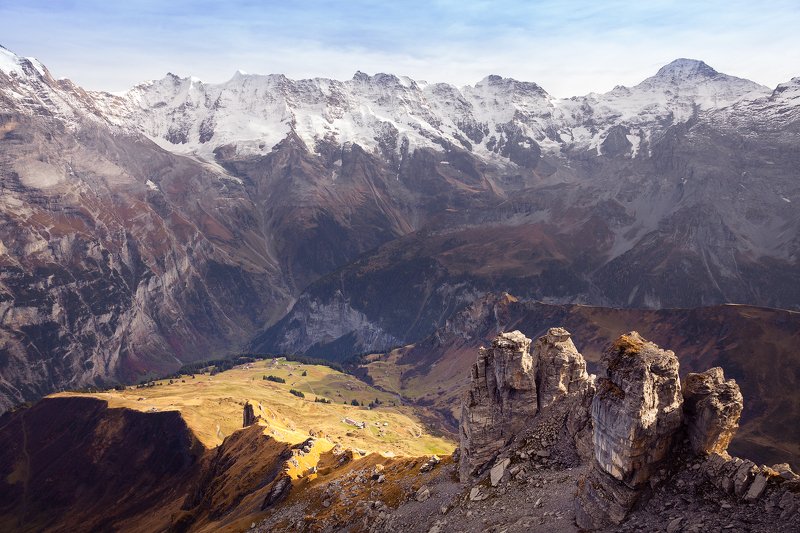 горы,снег, швейцария, туризм,солнце,воздух *Солнечная долина* фото превью