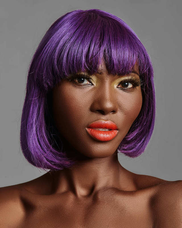 Closeup, headshot, portrait, hairdo, black, Sharp smile фото превью