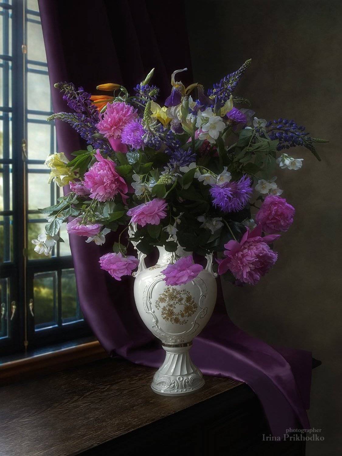 натюрморт, цветы, букеты, садовые, ретро, винтажный, художественное фото, Ирина Приходько