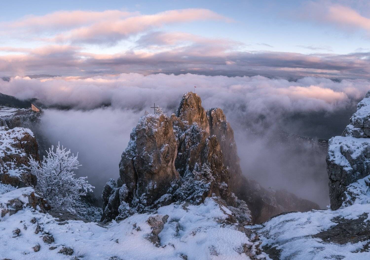 крым, ай-петри, зима,сказка, вечер, закат, Николай Мысливцев