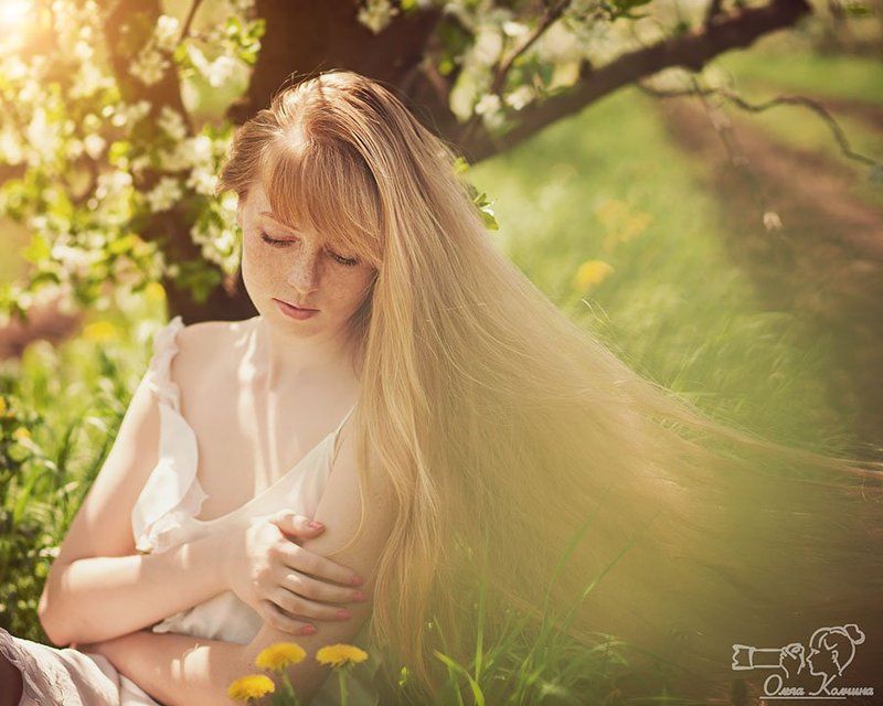 Весенний сад, Весенняя фотосессия, Весна, Девушка, Портрет, Цветущий сад Весенняя фото превью