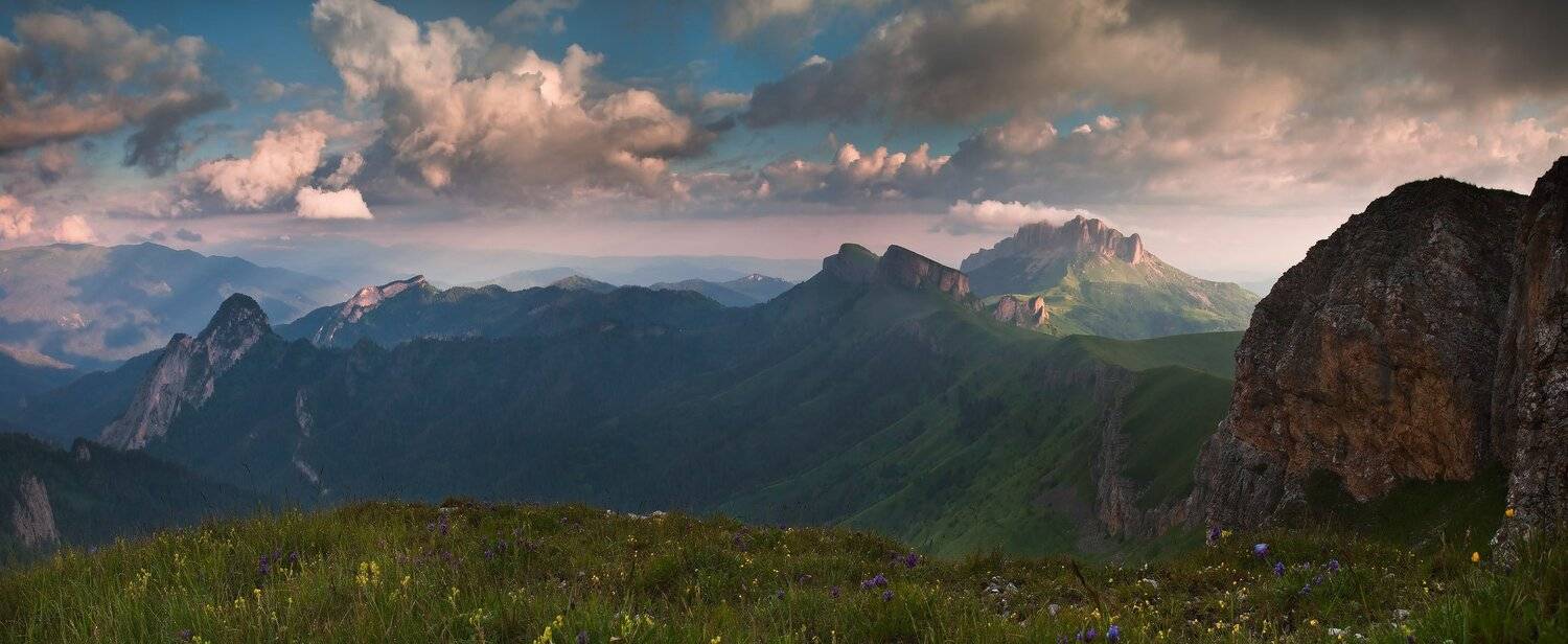 горы, кавказ, лето, утро, , тхачи, Николай Мысливцев