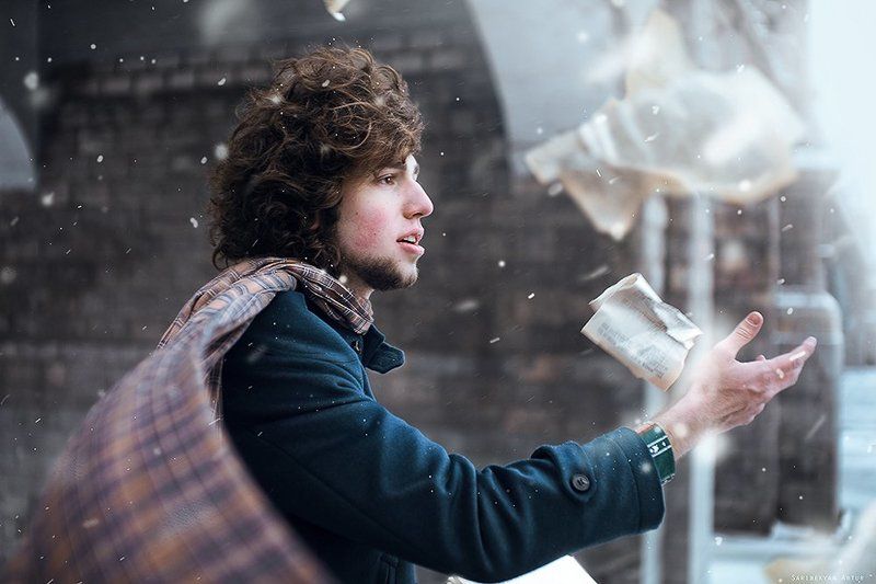 Драма, Зима, Мужчина, Портрет, Снег Он был мой Север, Юг, мой Запад, мой Восток.. фото превью