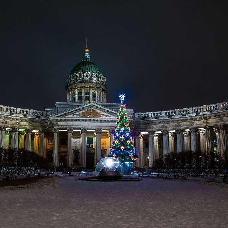 новыйгод, город, архитектура, собор, петербург, зима С Новым годом фото превью