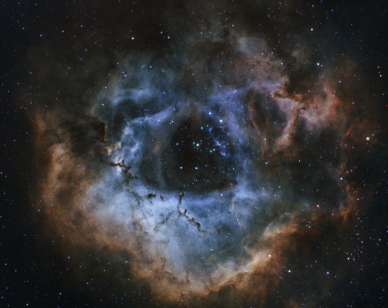astrophoto, night, deep sky, narrowband Rosette Nebula фото превью