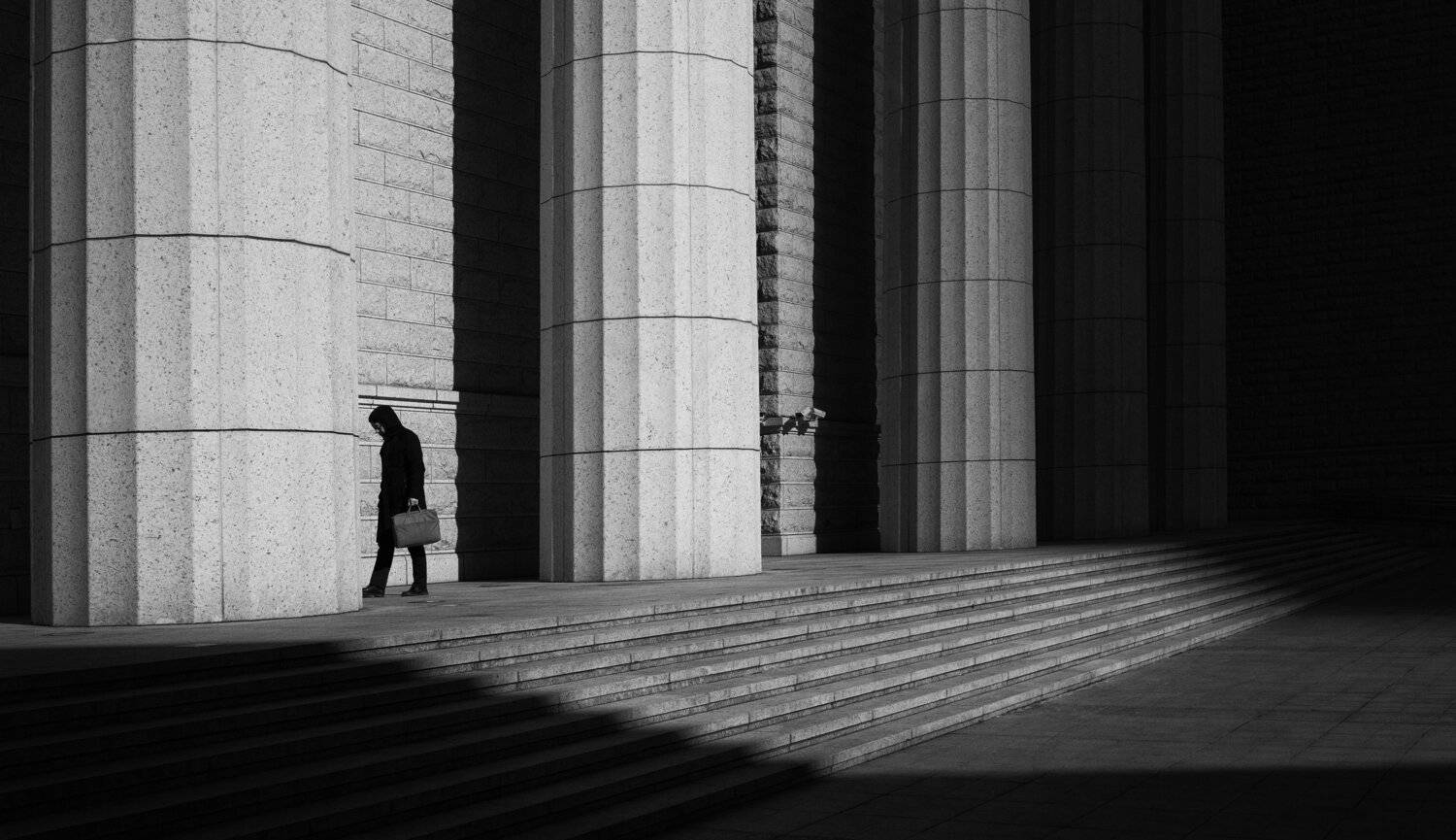 black and white , street, yajun.hu