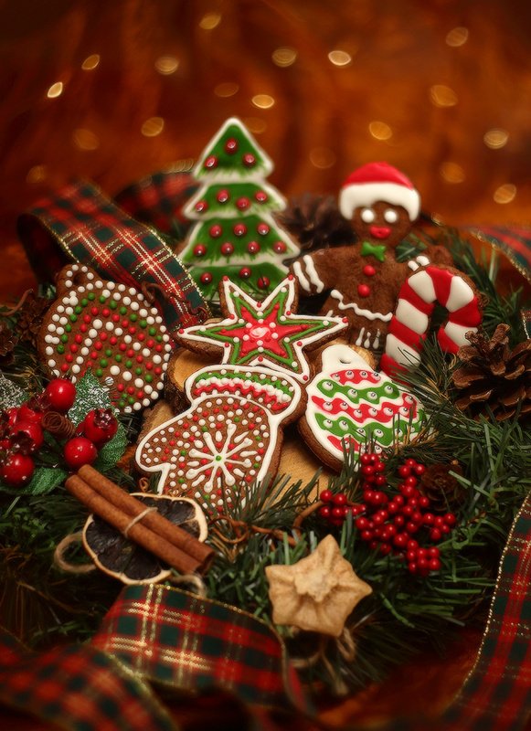 новый, год, зима, праздник, пряники Новогоднее фото превью