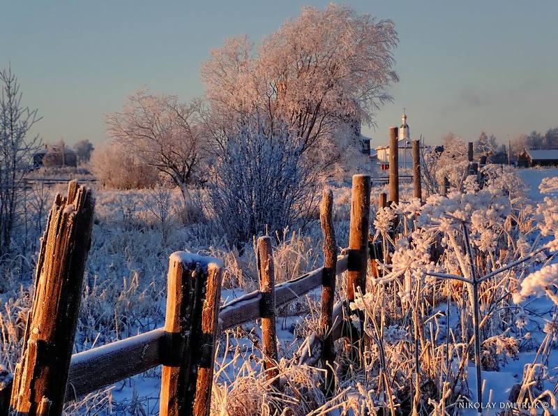 пейзаж мороз. Холмогоры. декабрь фото превью