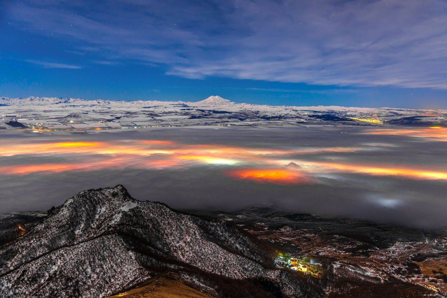 новый год,ночь,туман,бештау,кмв, Елена Брежицкая