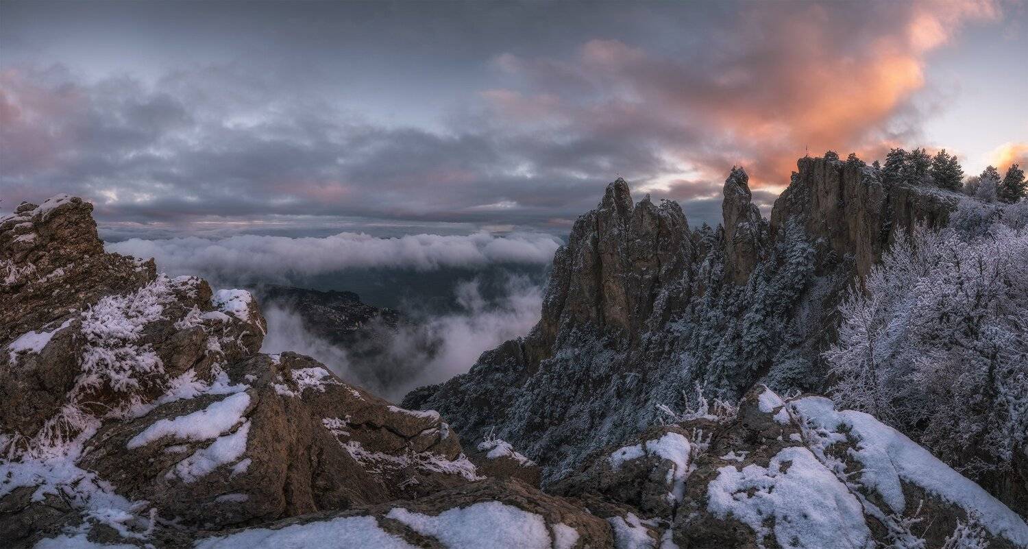крым, ай-петри, вечер, декабрь, Николай Мысливцев