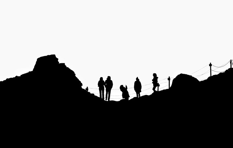 силуэты, испания, тенерифе, скалы, тейде Силуэты фото превью