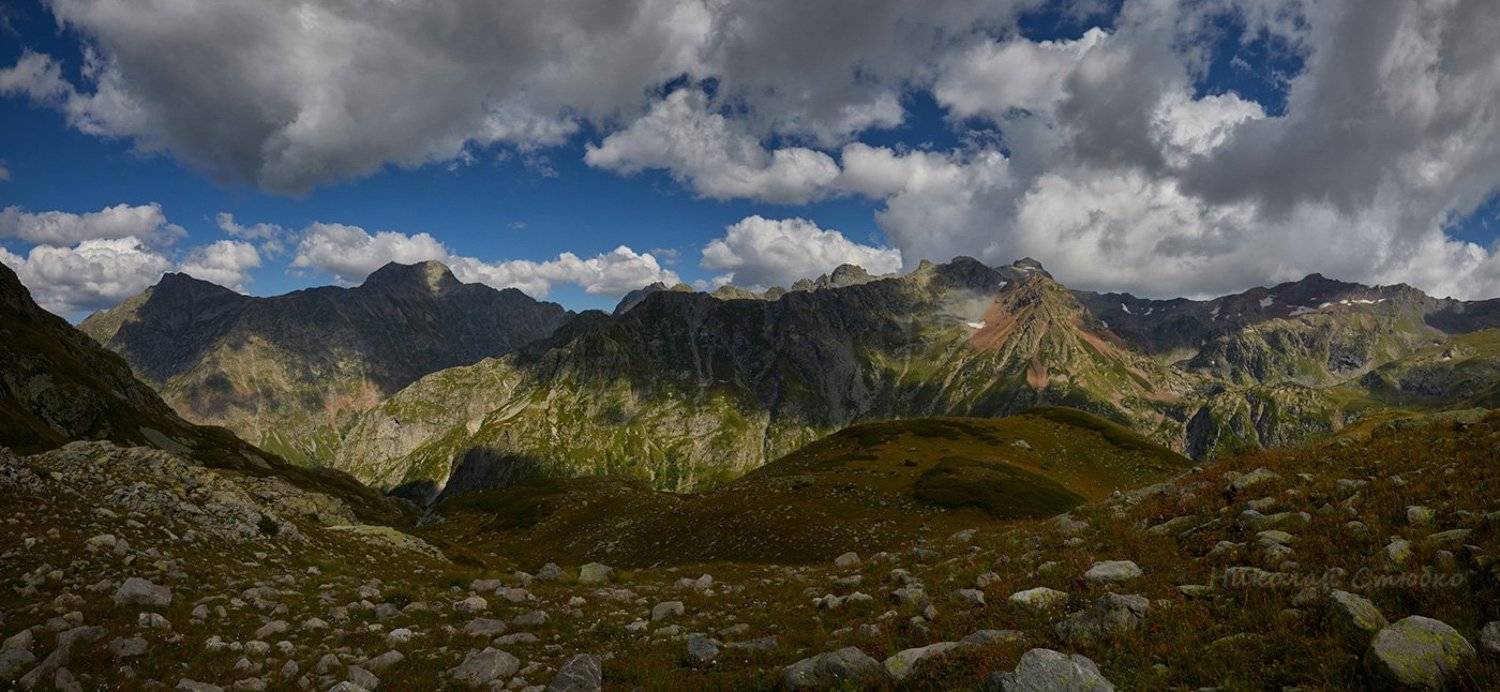 кавказ горы облака, Николай Стюбко