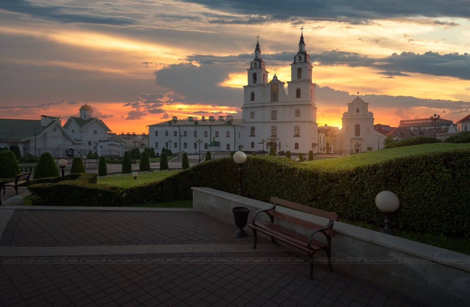 артем мирный, белоруссия, беларусь, собор, рассвет, искусство, art, artyom mirniy, belarus, городской пейзаж,, Артём Мирный