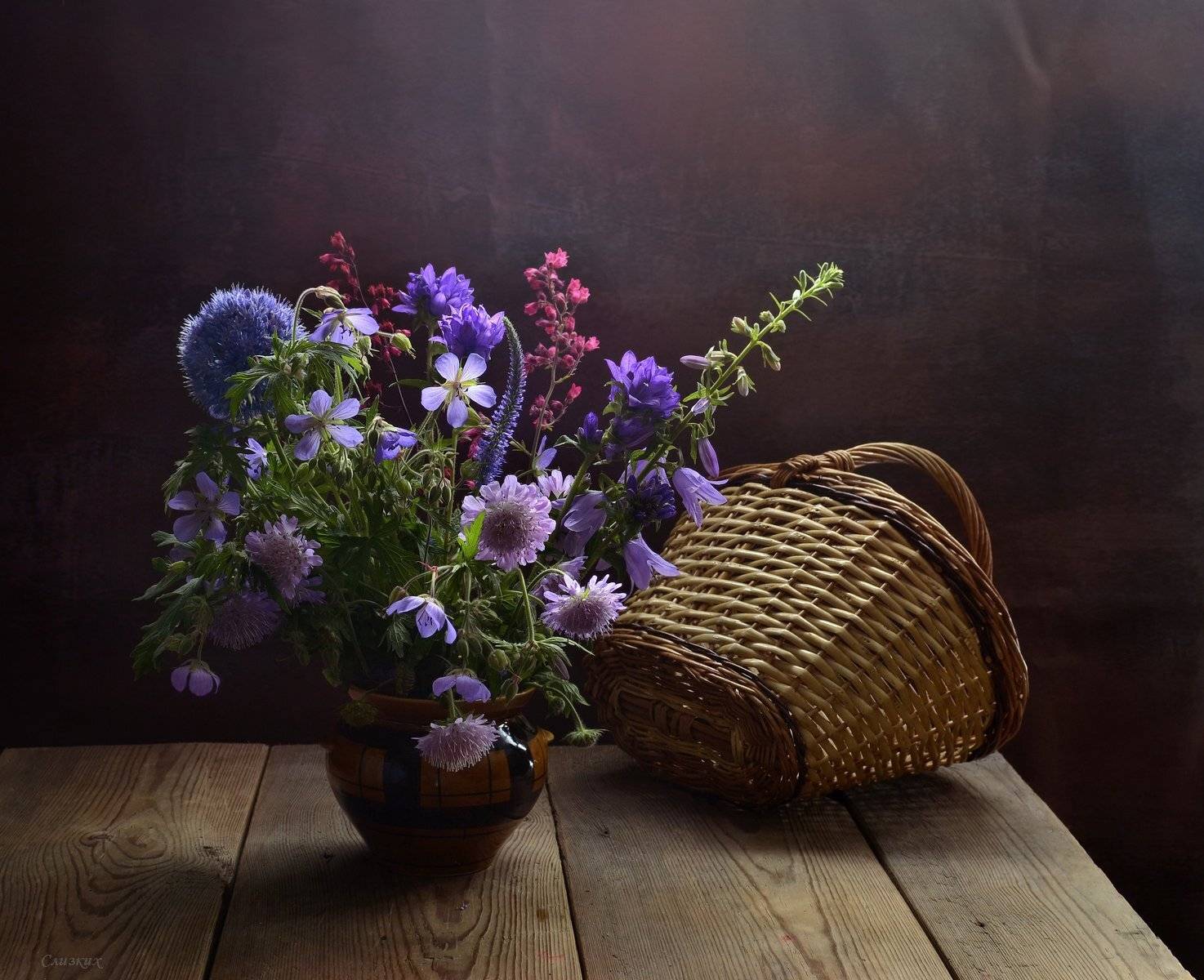 натюрморт,композиция,свет,лето,букет,ваза,горшочек, Инаида