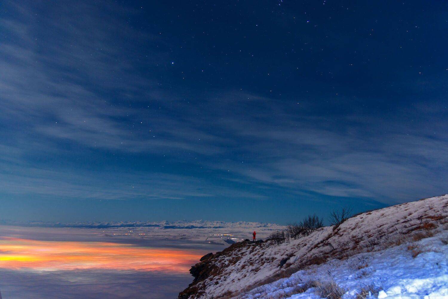 ночь,звезды,туман,пейзаж, Елена Брежицкая