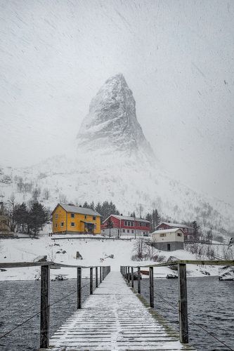 Snow storm on Lofoten