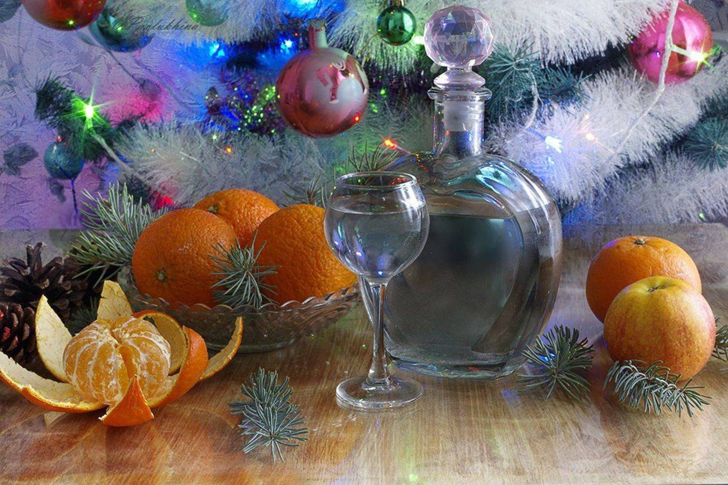натюрморт ,рождество ,алкоголь ,вера павлухина ,, Вера  Павлухина
