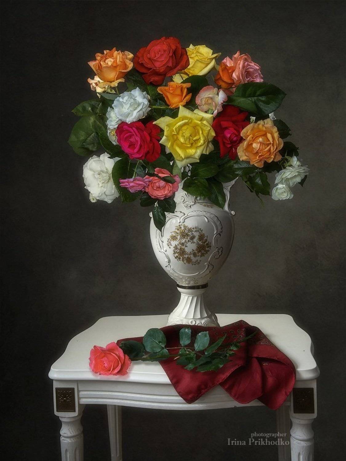 натюрморт, художественное фото, фотокартина, винтажный, розы, букет, Ирина Приходько
