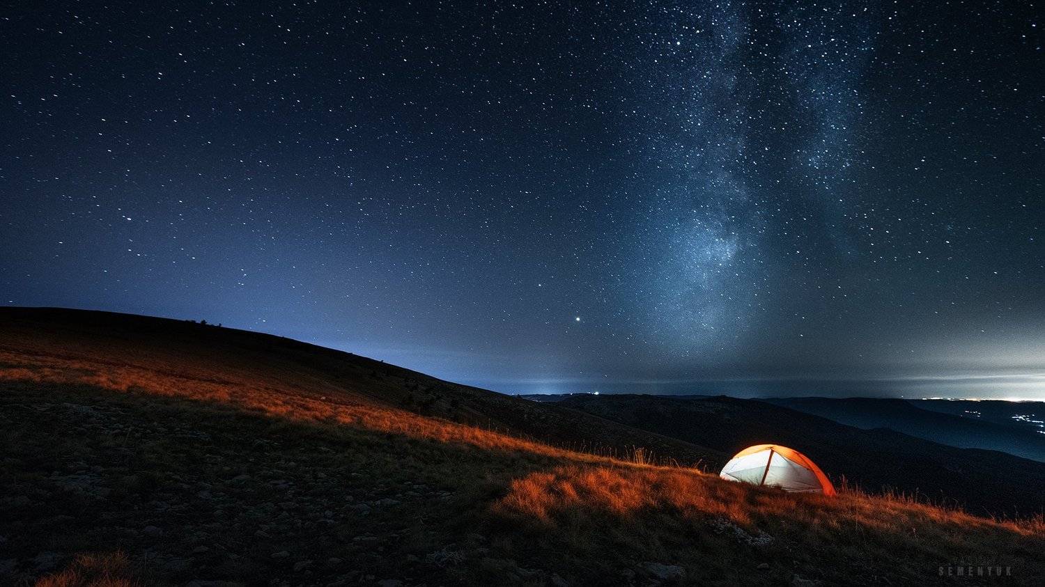 крым, ночь, галактика, кемаль-эгерек, горы, звёзды, ночь, палатка, night, stars, mountain., Семенюк Василий