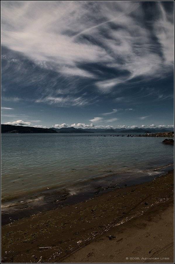 море,небо,берег,облака,камчатка, Александр Лицис