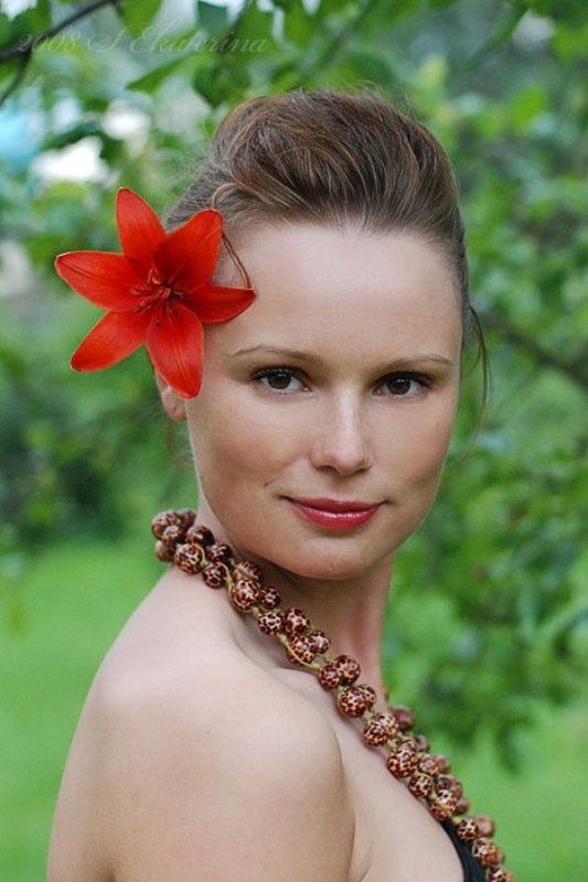 девушка, лето, портрет, лилия Natali фото превью