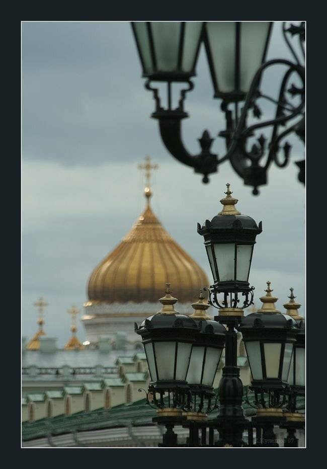 москва, фонари,купола,золото,собор,кулешов, Кулешов Евгений