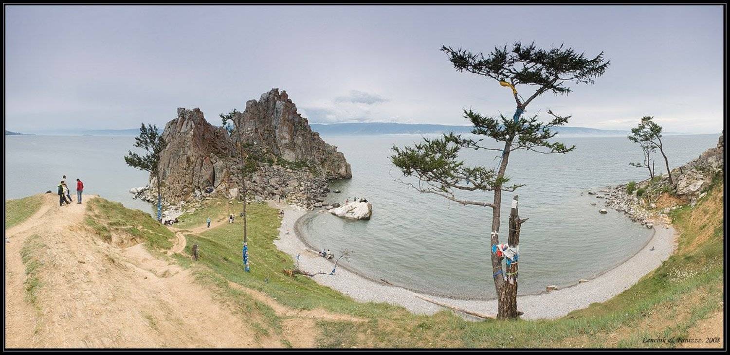 озеро, байкал, остров, ольхон, скала, мыс, дерево, вода, панорама, fanizzz, lenchik, шаманизм, faniz