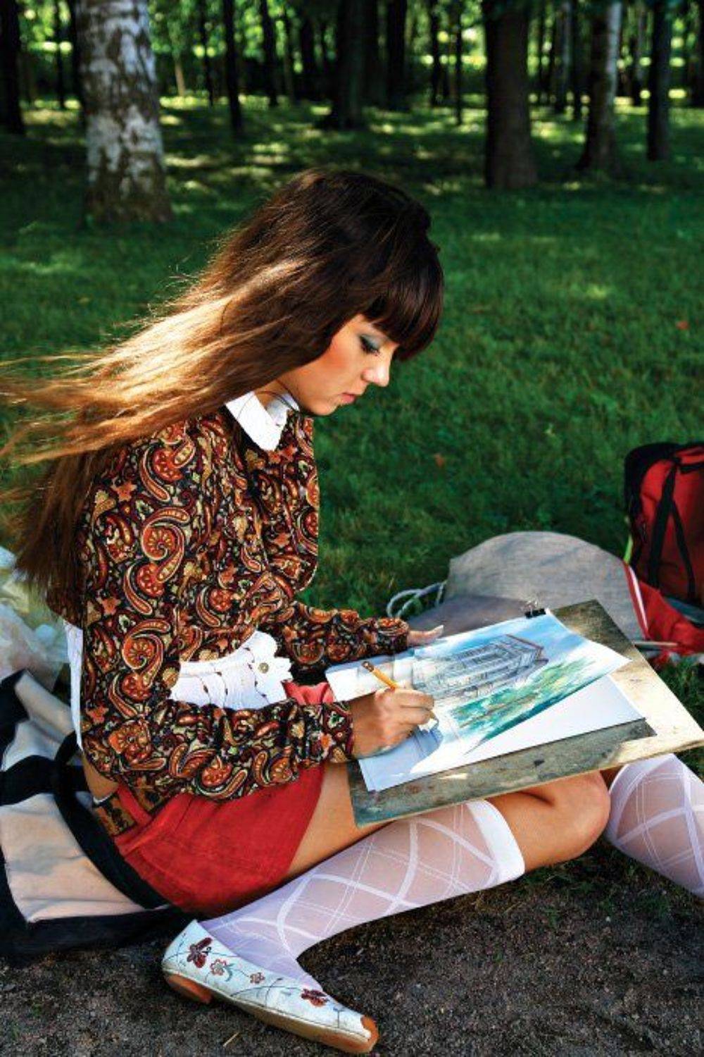 портрет, художник, петергоф, Скиталец