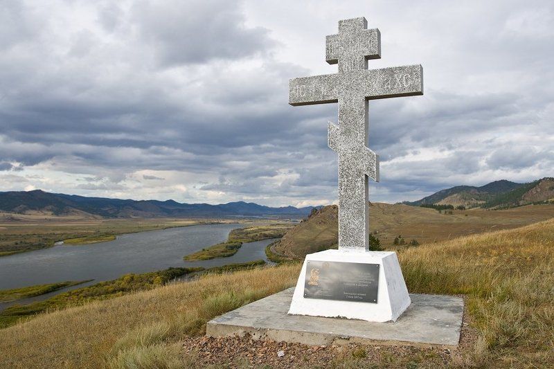 бурятия, река, селенга, памятный, крест, протопоп, аввакум На пути следования протопопа Аввакума фото превью