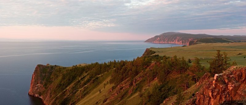 пейзаж, байкал, ольхон, рассвет, природа, озеро, скалы Рассвет на севере Ольхона фото превью