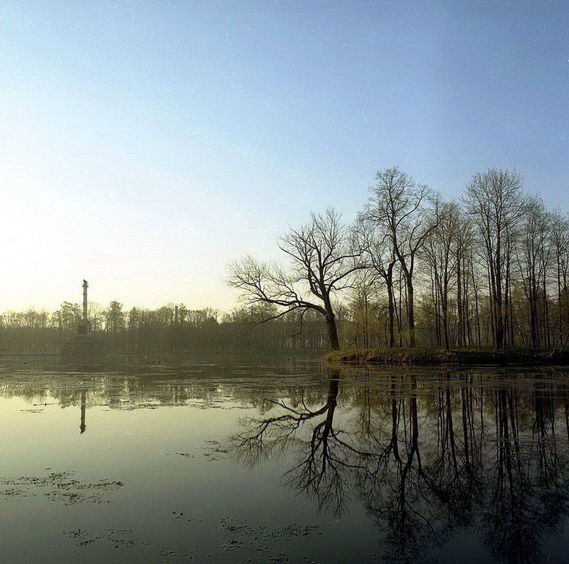 екатерининский, парк, дворец, расвет, пять, утра, город, пушкин, пейзаж, природа, весенний Чесменская колонна фото превью