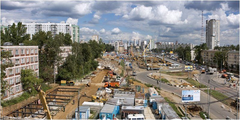 город, москва, стройка, звенигородское, шоссе, развязка не сразу все устроилось, Москва не сразу... фото превью