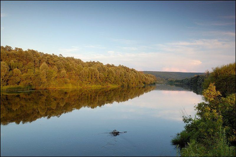 вечер, река, рыбалка, комары На вечерней зорьке фото превью