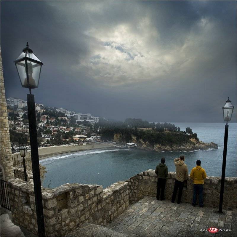 черногория, ульцин, берег, туман, Виктор Перякин