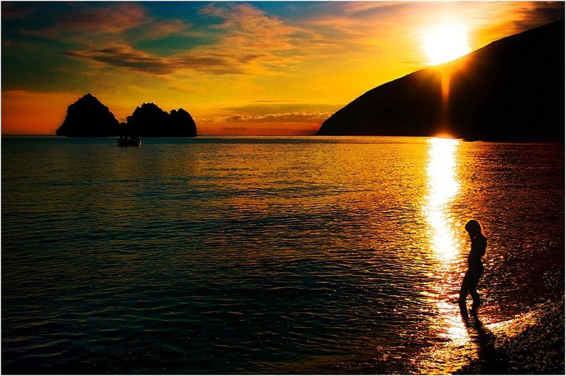 пейзаж, природа, море, восход Здравствуй солнышко фото превью