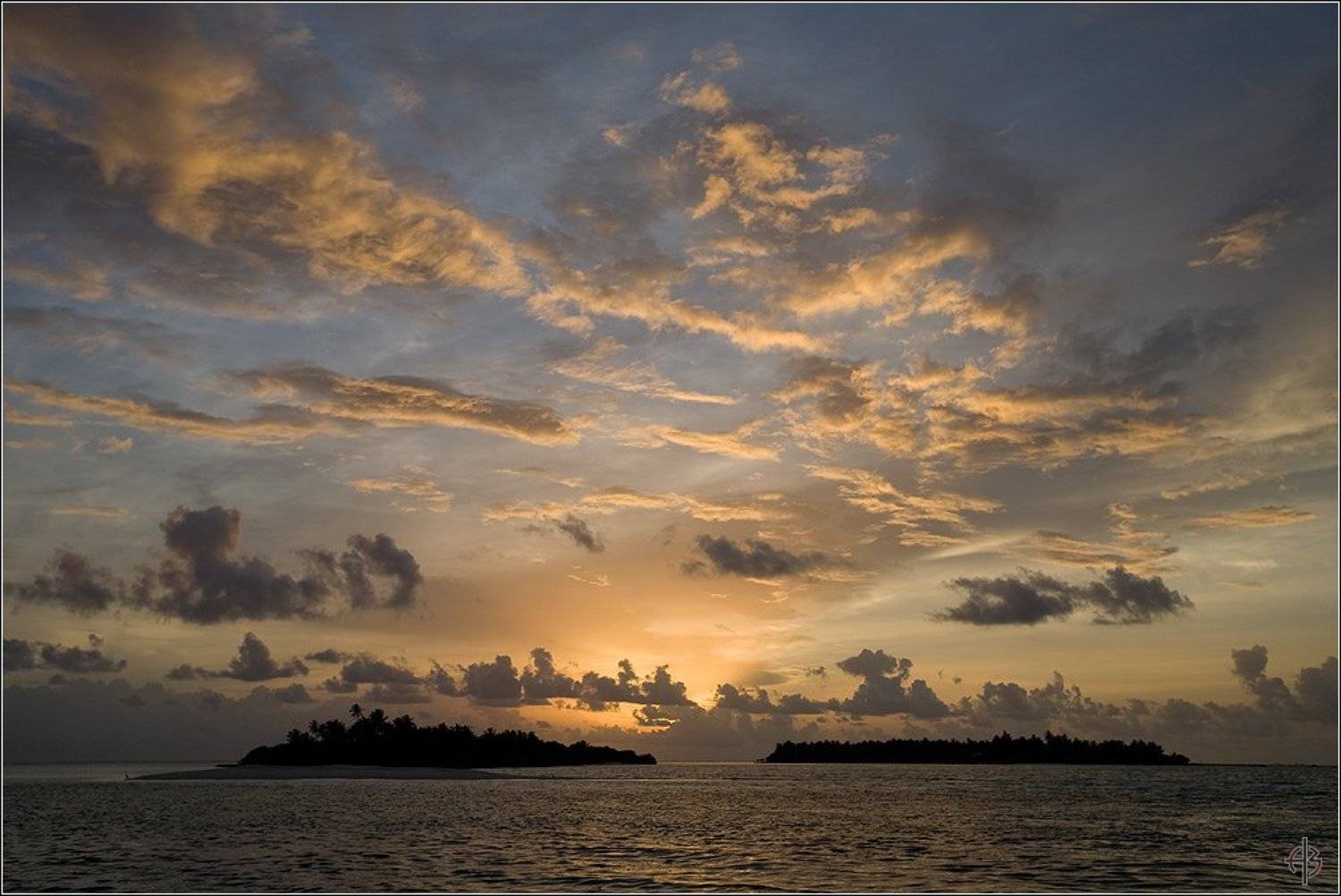 мальдивы, острова, закат, Алексей Войницкий