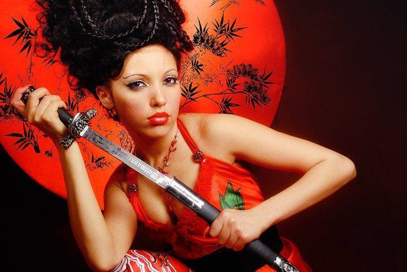 гейша, sirenia,красный,черный,графика, Александр Путев