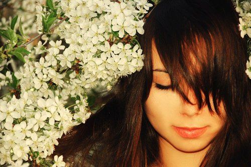 весна в лучах заката....